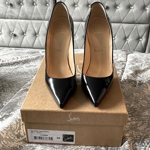 AUTH. Christian louboutin So Kate 120 PATENT Black size 38